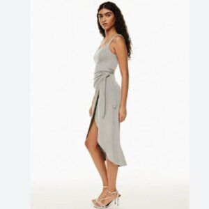 Wilfred Saturn Midi Dress Drapey midi resort wrap dress M